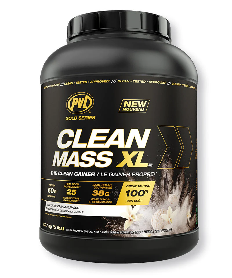 PVL CLEAN MASS XL 5 lbs (เมื่อซื้อ PVL Clean Mass XL 5 ปอนด์ ทุก 2 ขวด (คละรสได้) รับฟรี!! Mutant Creakong CX8 1 ขวด)