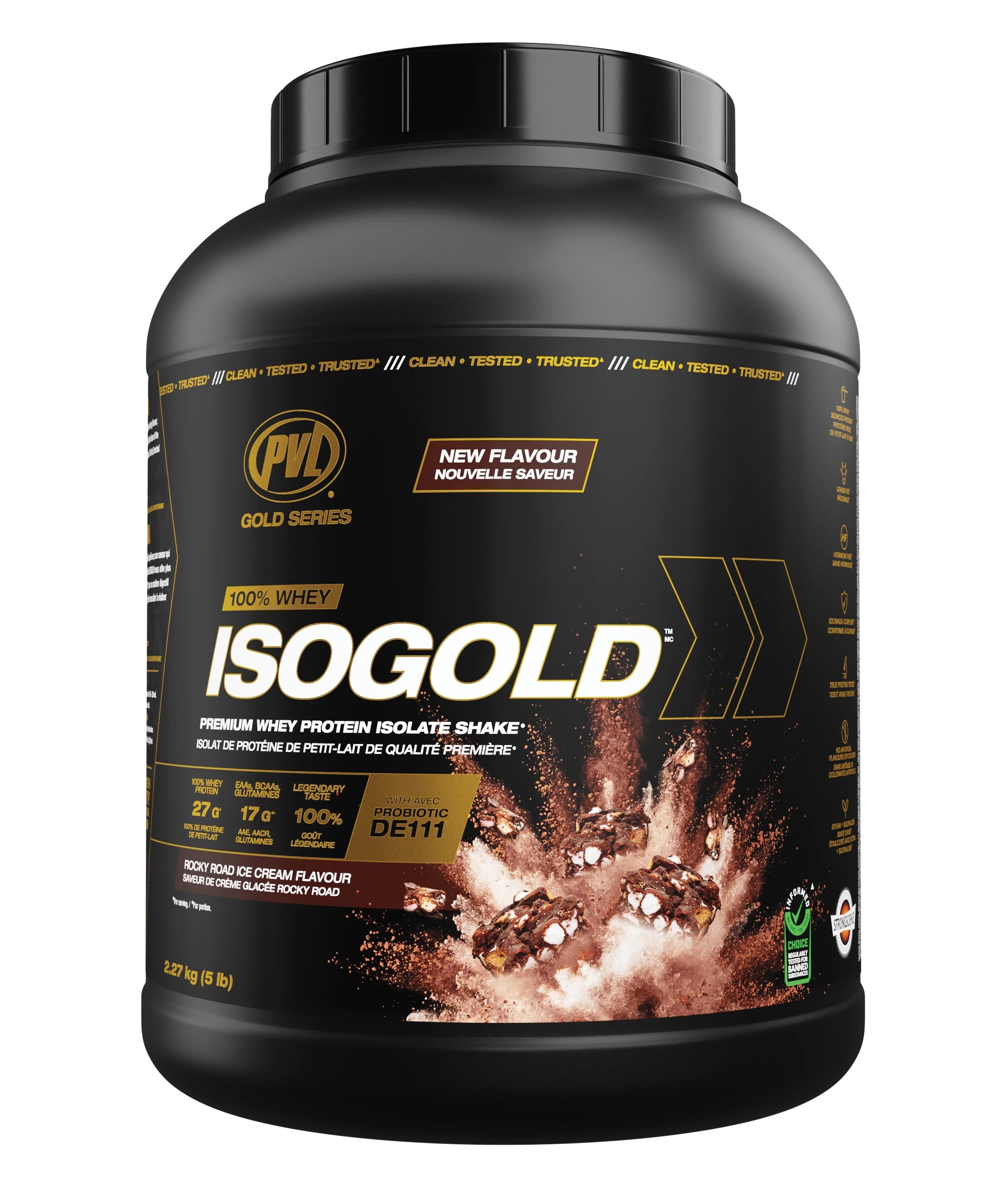 PVL Iso Gold 2.27 kg./ 5 lbs  (เมื่อสั่งเฉพาะรส Vanilla หรือ Strawberry รับฟรี! PVL Shaker 1.0L 1 ใบ)